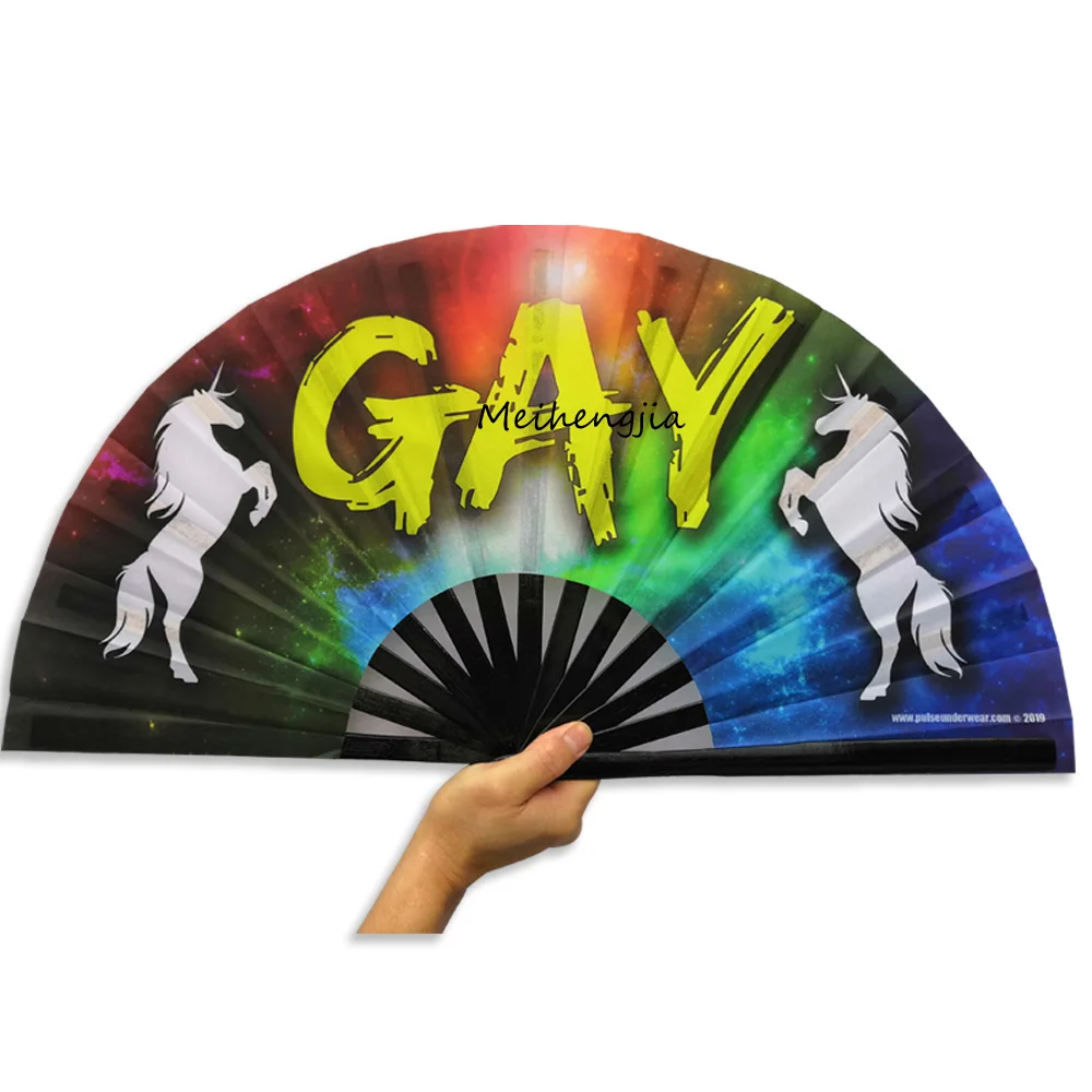 
Make a Private Label Large Size 13 inch Personalized Kung Fu fan Bamboo Crafts Folding Hand Fan for disco 