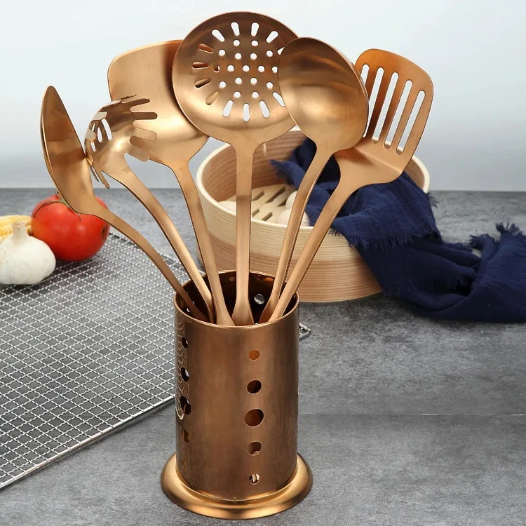 Promo hotsale 5pcs Kitchen Utensils Stainless steel Cookware Set Non stick Spatula stainless steel Handle Cookware sets