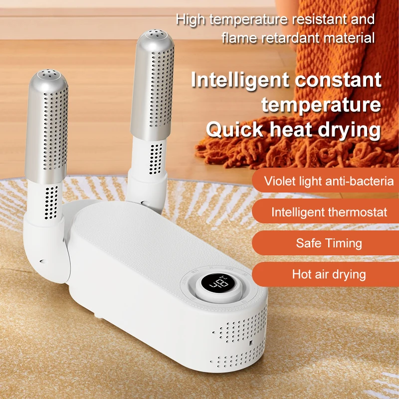 Winter Small Dryer Shoe Heater Foldable Heated Slippers 180W Smart Electric UV Boot Dryer Warmer Machine with Timing