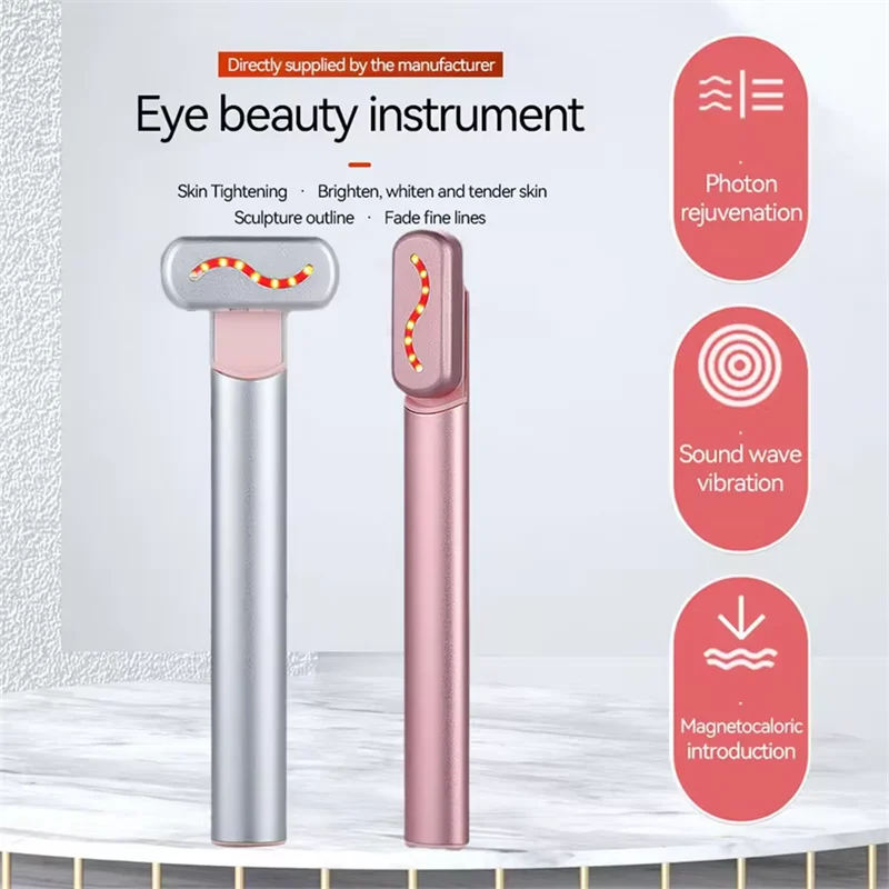 Popular Eyes Care Red Light Wand Beauty Equipment Ems Face Machine For Eye And Facial Massage Reduce Puffiness