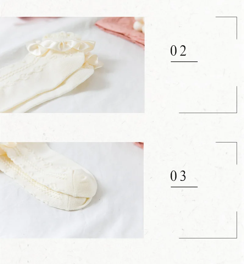 Women Socks Lolita Style Japanese Cute Frilly Ruffle Socks Solid White Black Mesh Lace Girls Sweet  Short Socks