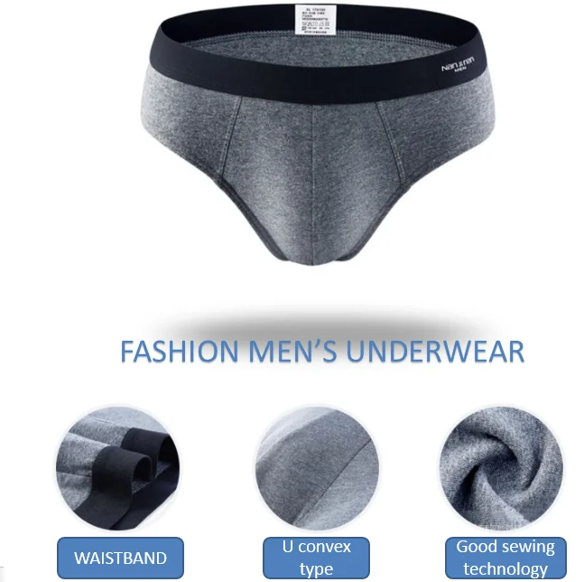 Custom Breathable Your Own Brand Mens Sexy Tanga Brief Breathable Underwear Cotton for Men