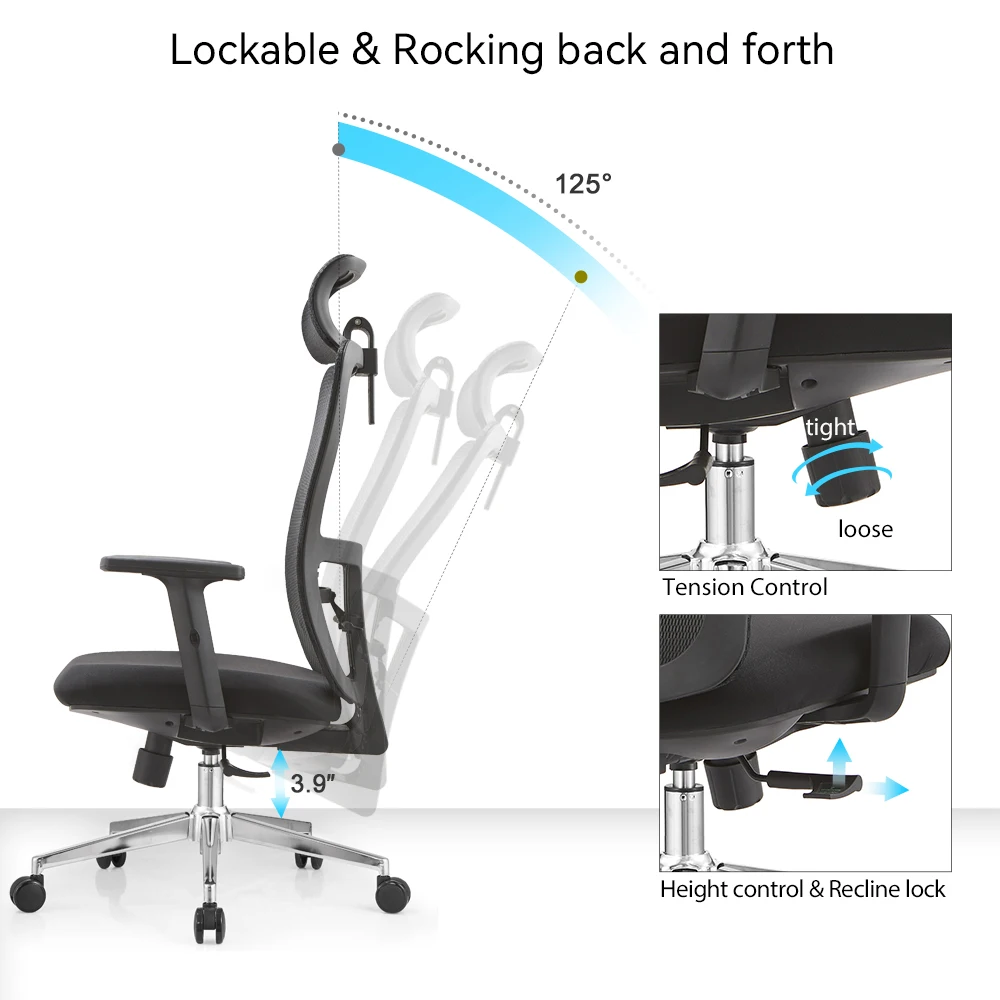 Office furniture executive modern swivel chair 150kg home office chair