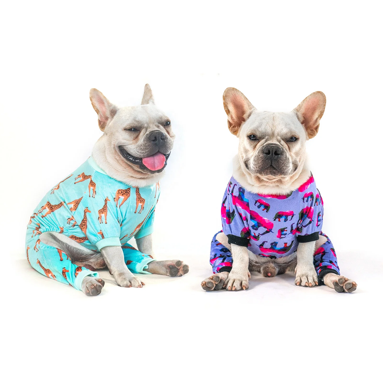 CuteBone Wholesale 2 Pack Dog Clothes Super Soft Polyester Puppy Pajamas Lightweight Sleepwear for Dog