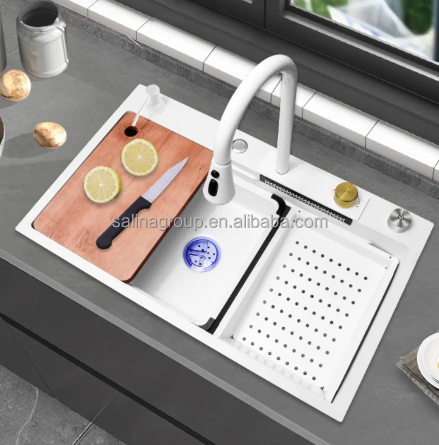 Wholesale high-quality 68 * 45cm 304 stainless steel workstation Kitchen Sink with with the all-in-one accessory set