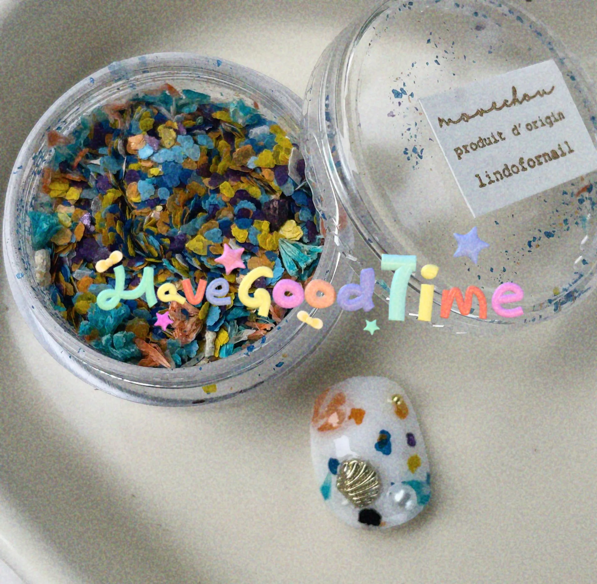 Natural Mica Crushed Flake Candy Mica Powder PVC Dry Flower Mix for DIY Nail Sugar Glitter 3D Nail Charm Accessories