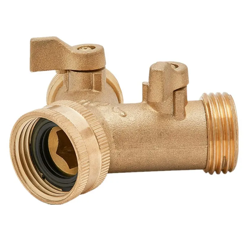 Best Price Rv Sewer Hose Y Split Connector  with Shutoff Wholesale Water Splitter 2 Way Heavy Duty