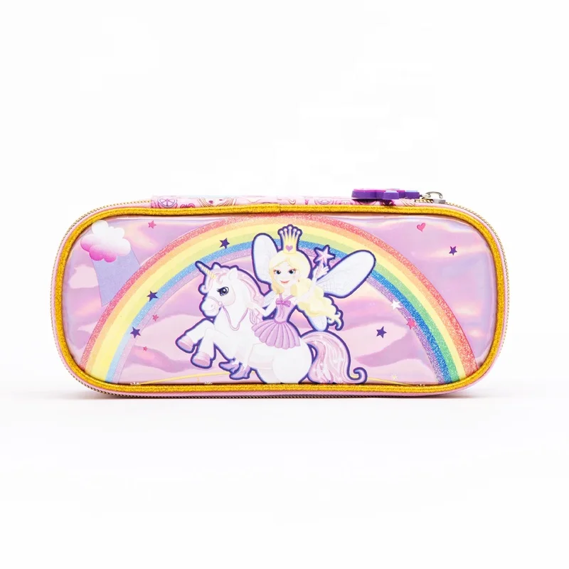 Factory Direct Supply Cute Large Capacity School Square Pencil Case For Girl