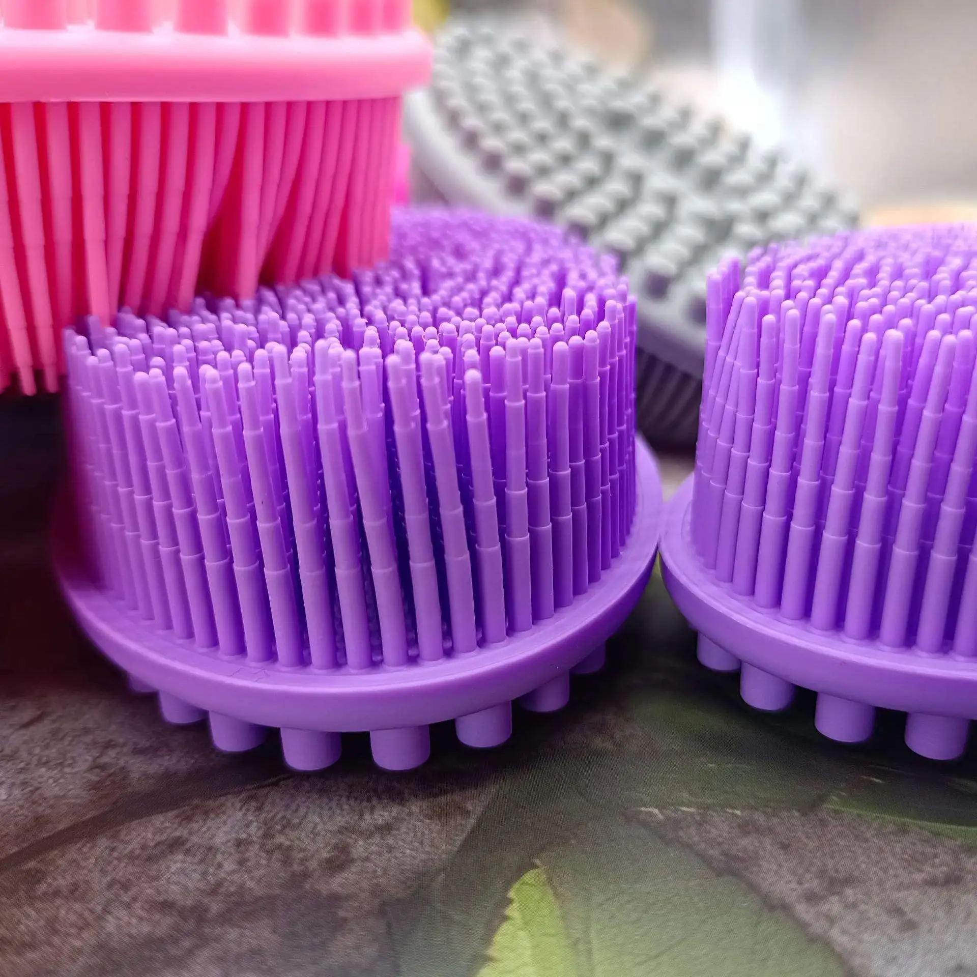 Factory Wholesale Long Silicone Dual Sided Body Scrubber Back Brush Massager Cleaner Shower Bath Belt