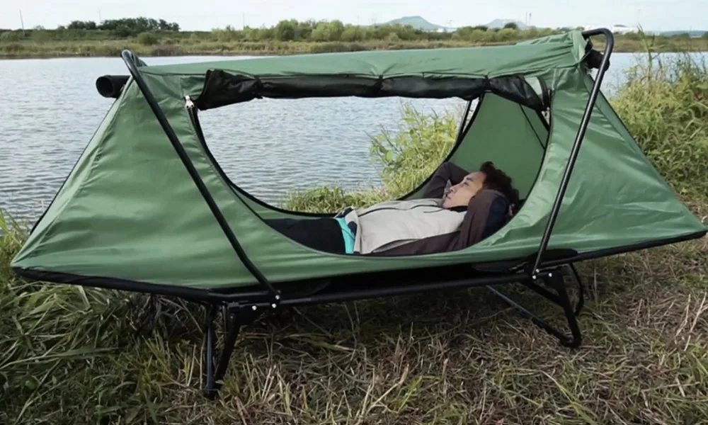 2022 new two person quick automatic opening outdoor off ground camping tent