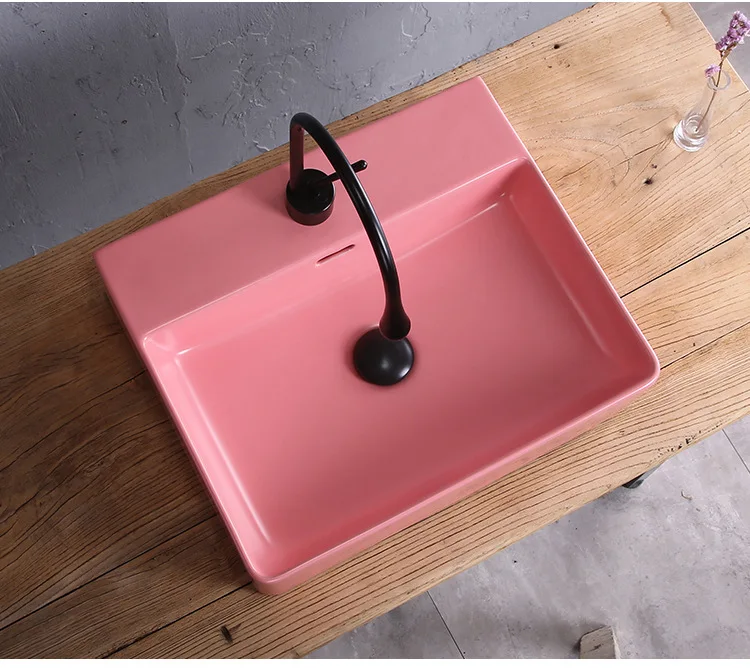 Customized Bathroom ceramic round matte gold color wash basin for wholesale