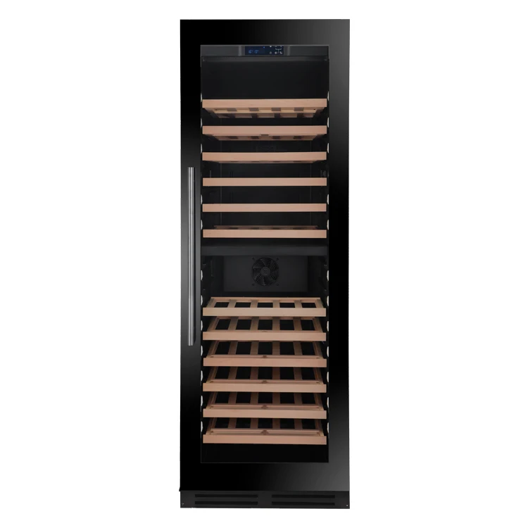 VI122DT 316L Dual Zone Compressor Wine Refrigerator Vino Champagne 110 Bottles Tall Commercial Wine Cellar For Red Wine