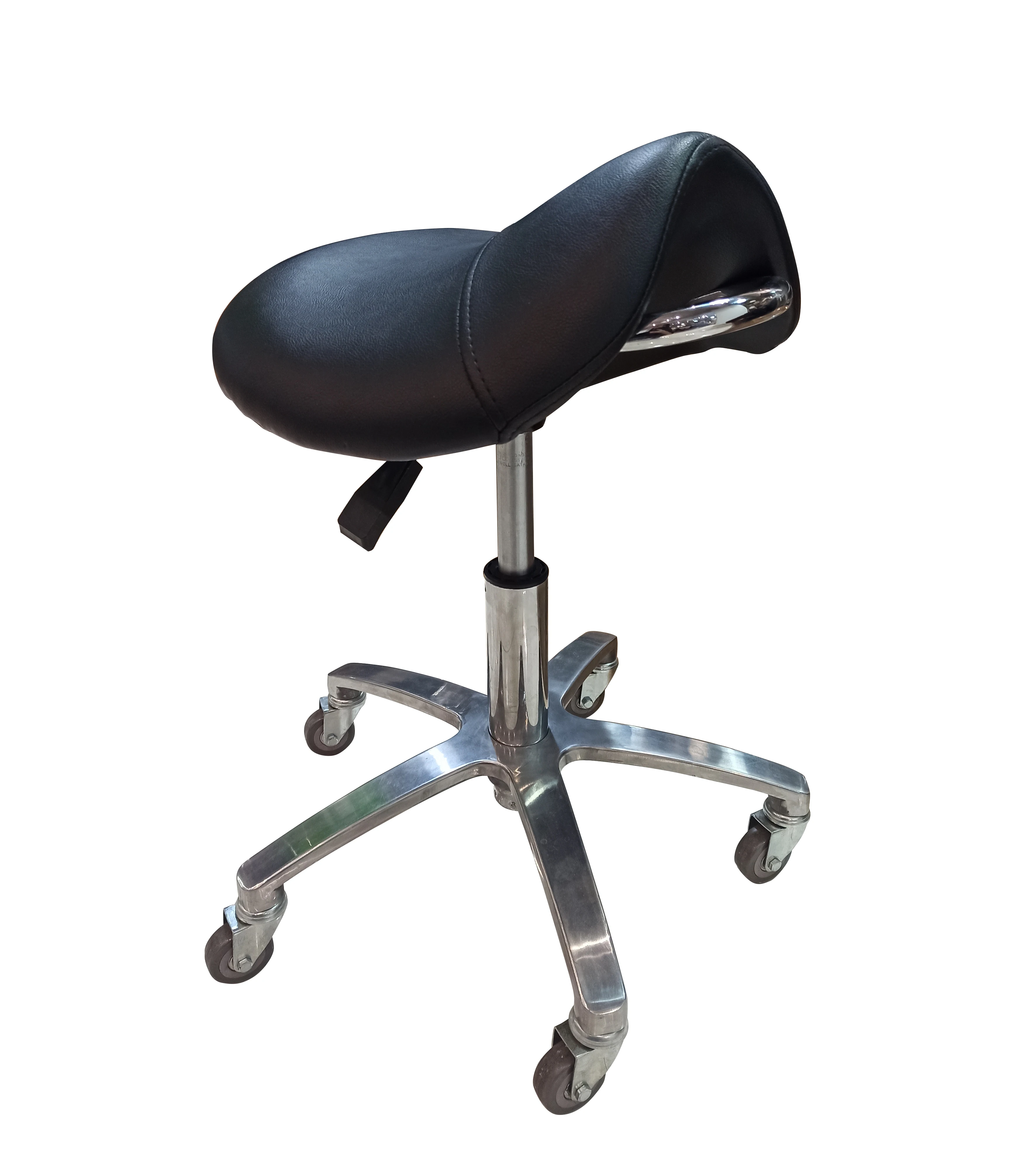 Hair salon furniture black five wheels saddle hairdressing salon master chair for sale cheap