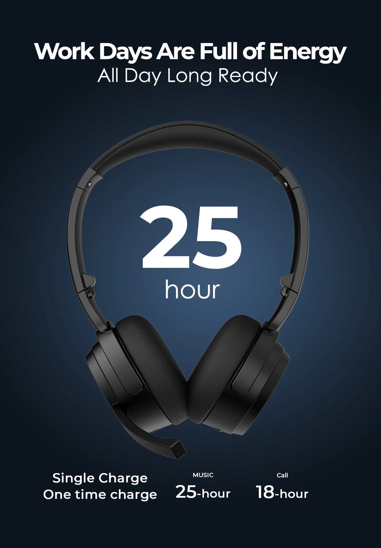 Premium OEM ODM Bluetooth Wireless Noise Reduction Call center Conference Office Headset Long Play Time ANC Earbuds Headphone