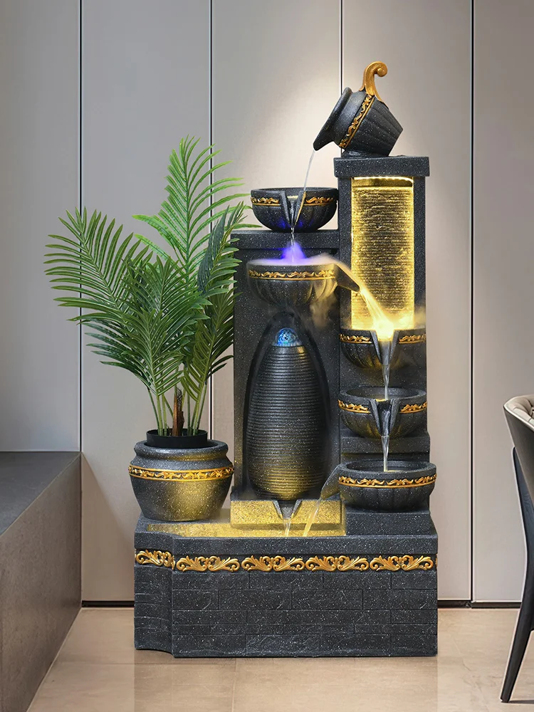 Home Decor Luxury Fiberglass European Style Humidifier Decorative Ornaments Fish Tanks Water Features Smoking Fountain Sculpture