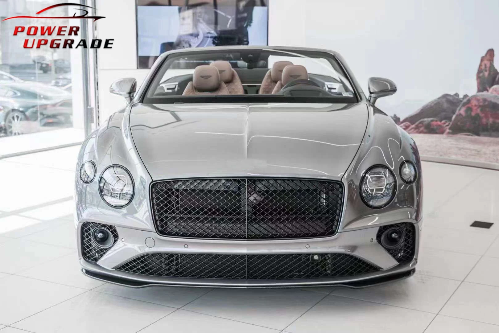 For Bentley Continental GT W12 Style Carbon Fiber Body kit Front Bumper Lip Side Skirts Diffuser Spoiler Body Kit