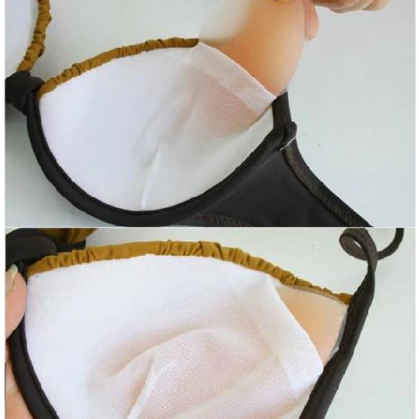 Popular seamless women bra cup insert push up silicone bra cups
