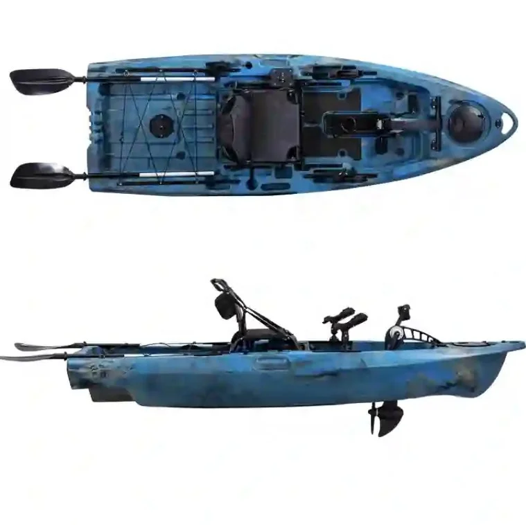 Hot popular fishing with pedal kayak 2.9m small pedal drive kayak single seat one person