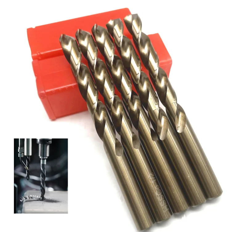 BOMI BMF-1703 оптом M35 M2 HSS-co сверло с прямым хвостовиком для твердой стали