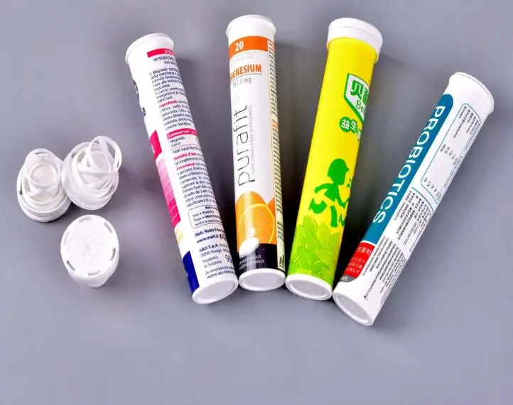 Food Grade Hdpe Plastic Effervescent Tablet Tube Container Bottles