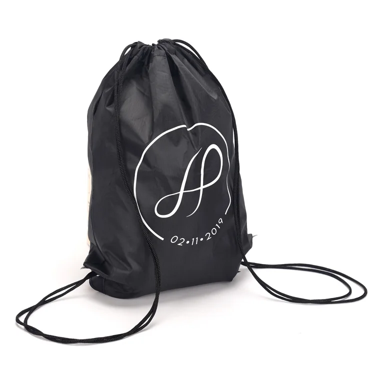 Promotional  High Quality Custom 210D Polyester Drawstring Backpack, Sport Polyester Drawstring Bag