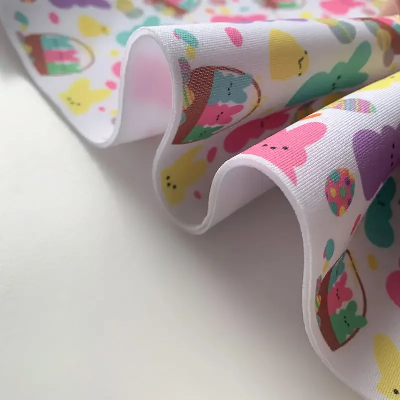 NO MOQ Cheap Price digital printing custom printed neoprene fabric neoprene Super Techno Scuba fabric for Bows Craft