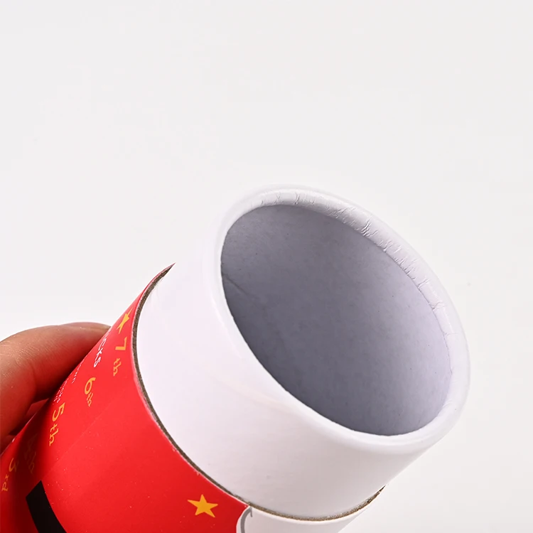 Christmas series printed design kraft paper bag tube round