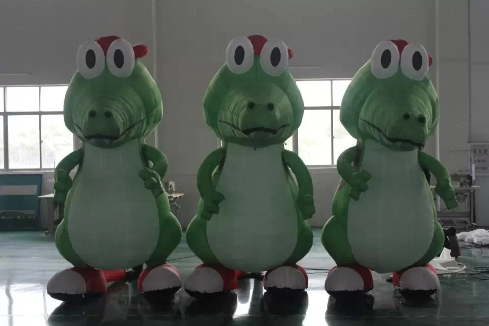 Hot Sale Airtight Advertising Animal Inflatable Dinosaur Balloon Green cartoon inflatable miniature dinosaur monster