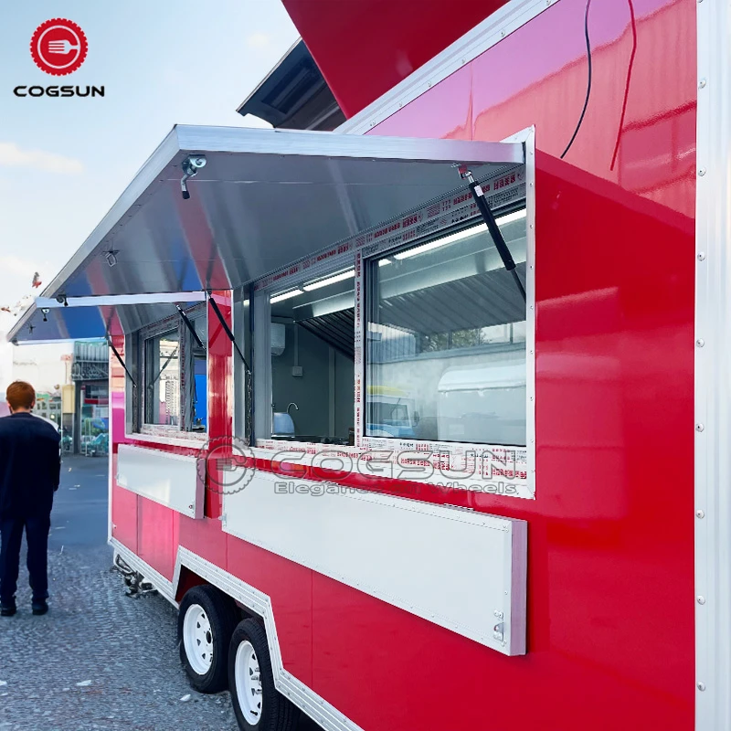 Mobile Concession Setup with Full Kitchen Food Truck Trailer for Sale