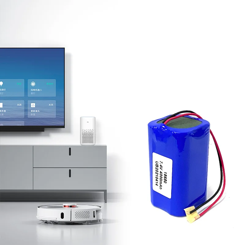 OEM Rechargeable Battery Large capacity battery 7.4V 4000mAh Lithium ion battery pack 18650 Home Appliances