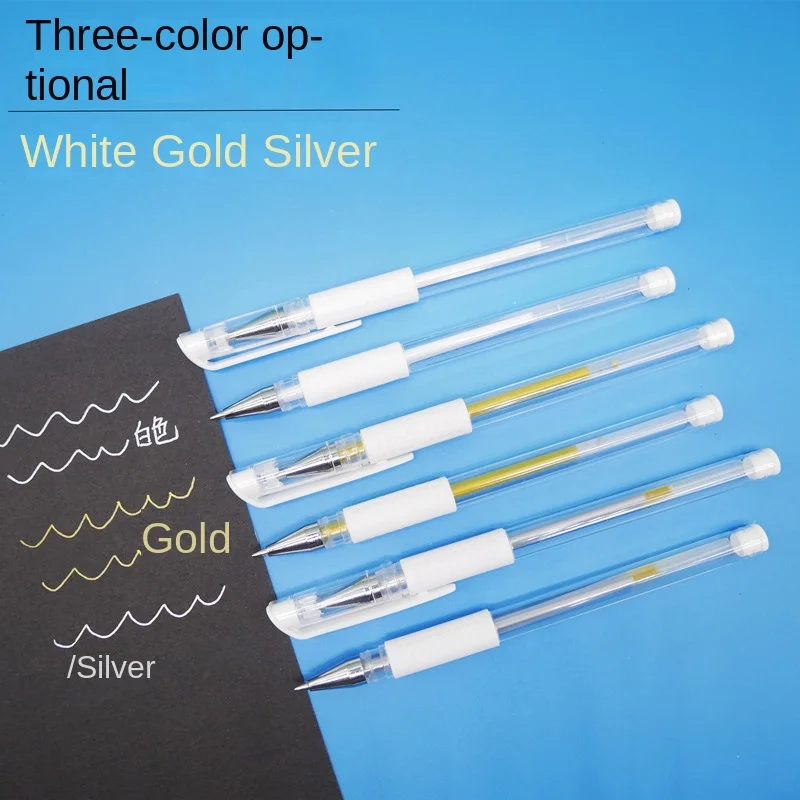Wholesale European Standard Neutral Stationery Water-based Student Pen Office Supplies White Gel Pens