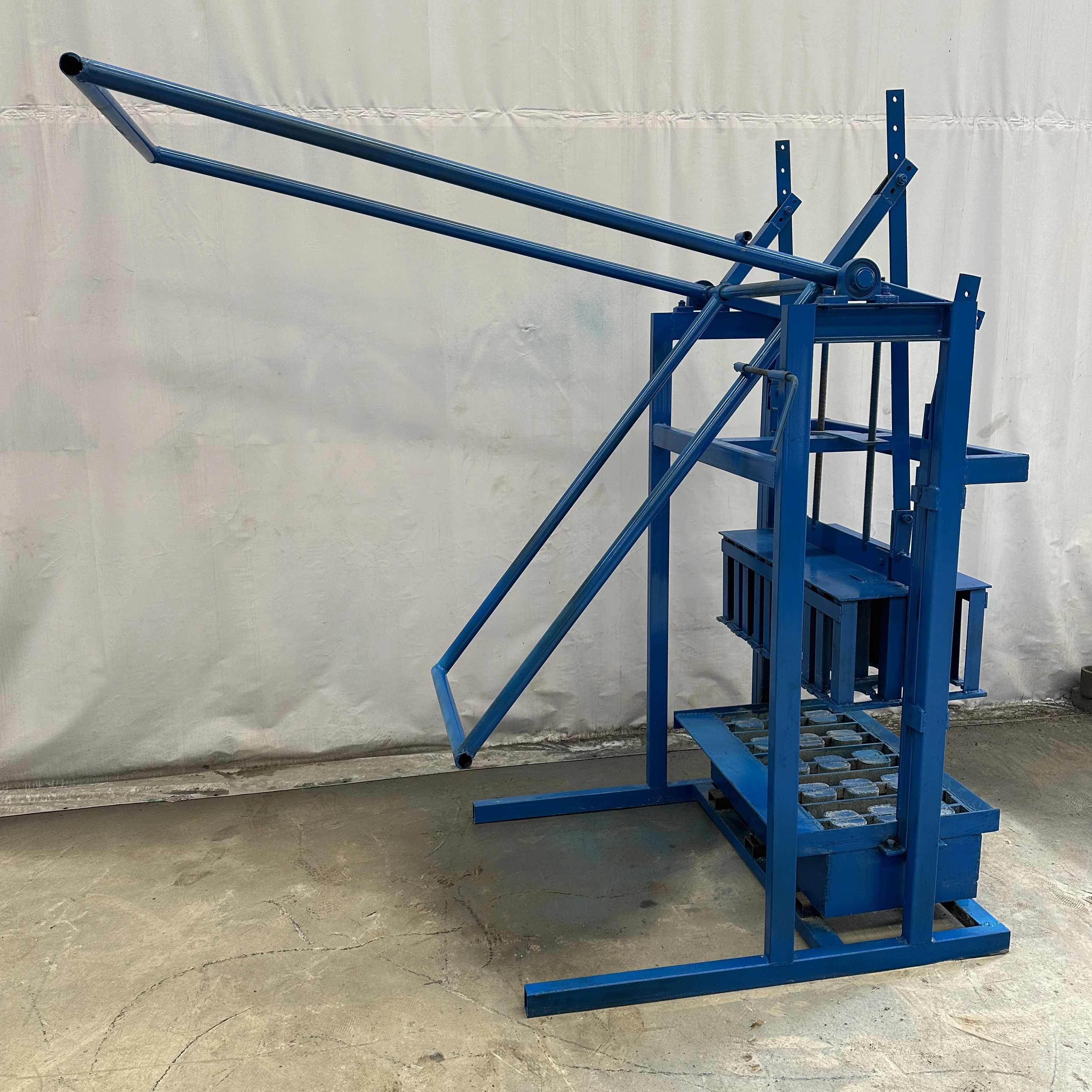 100% manual hand concrete hollow block making machine no need electricity and diesel engine