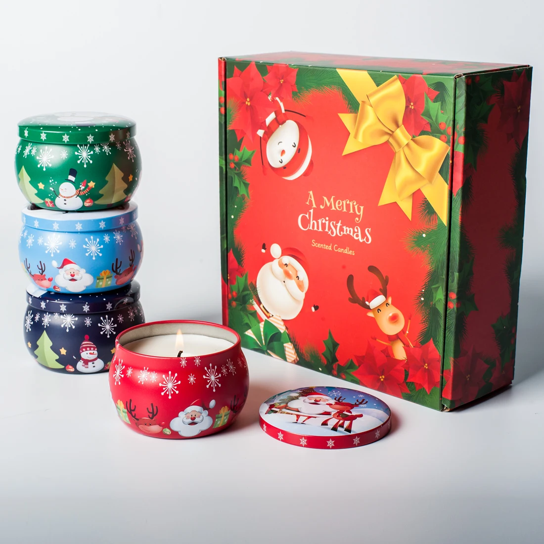 Hand Made Luxury Soy Wax Candle Aromatherapy Jar Container Scented Soy Wax Christmas Desert Candles