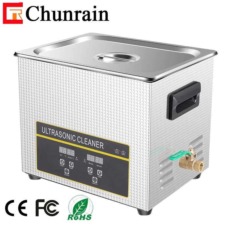 FCC CE ROHS Ultrasonic cleaner 10L CR-040S 240W 40KHZ 80KHZ for Labs Pipettes Test Tubes Medical  Dental Surgical Instruments