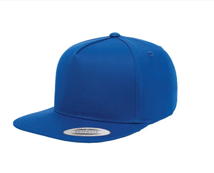 Изготовленная на заказ пустая 5-панельная шляпа Snapback с кожаным ремешком пряжкой