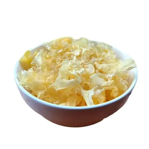 High Quality Dried White Tremella Mushrooms Whole Cultivated Source Raw Processing Food Usage Packed in Bag