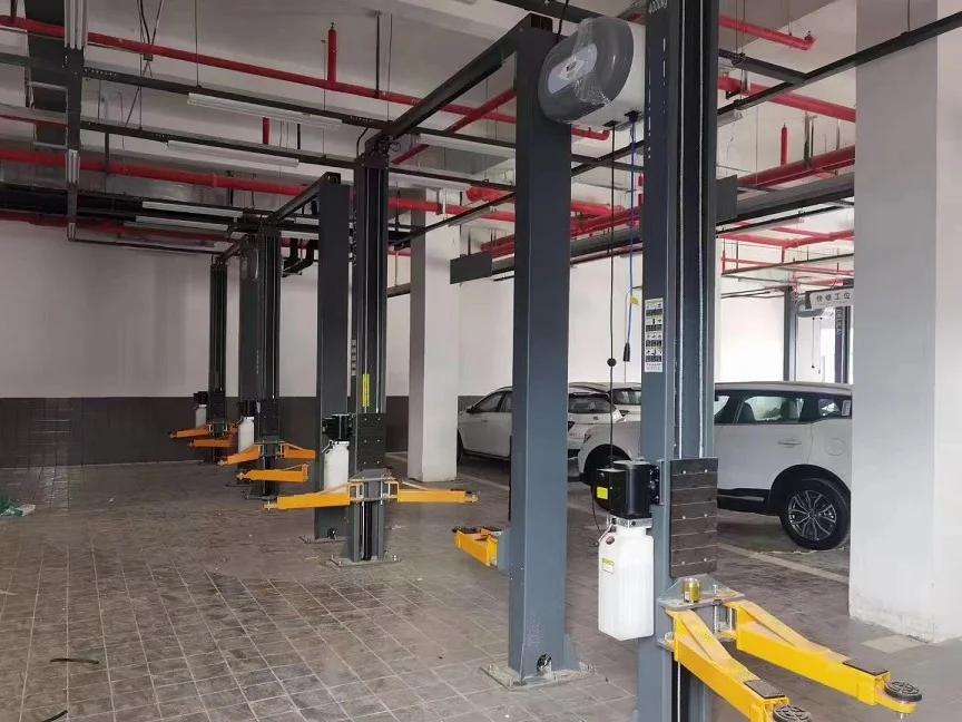 Gantry   Hydraulic Clear Floor Two Post Car Lift   Elevator 4 Ton
