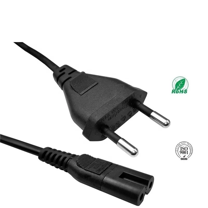 High-quality well-known brand factory Brazil 2pin plug TO figure 8 C7 with H03 or H03  power cable