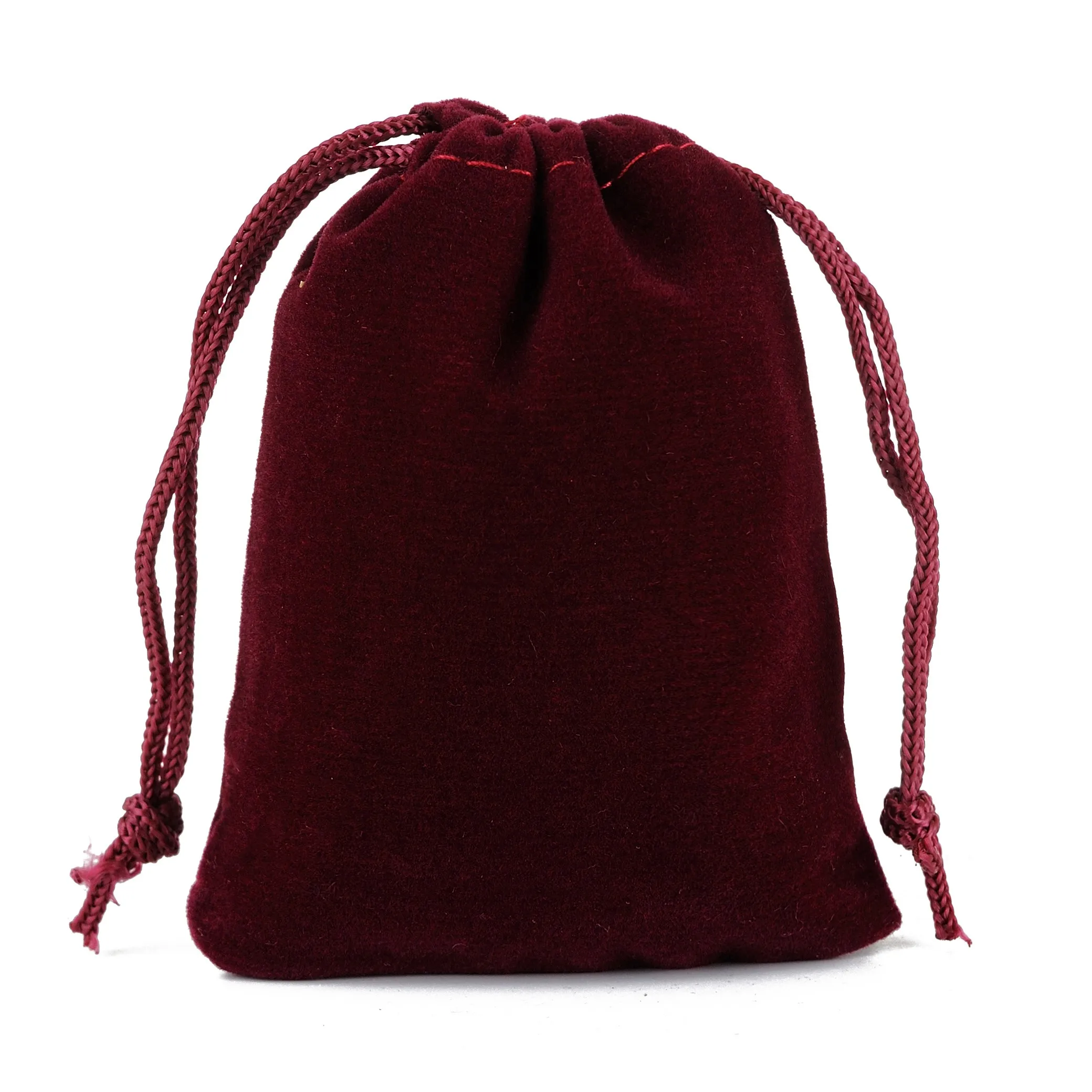 Stock Red Assorted 9 Colors 7*9CM Watch Jewelry Wrapped Velvet Drawstring Pouch Bags