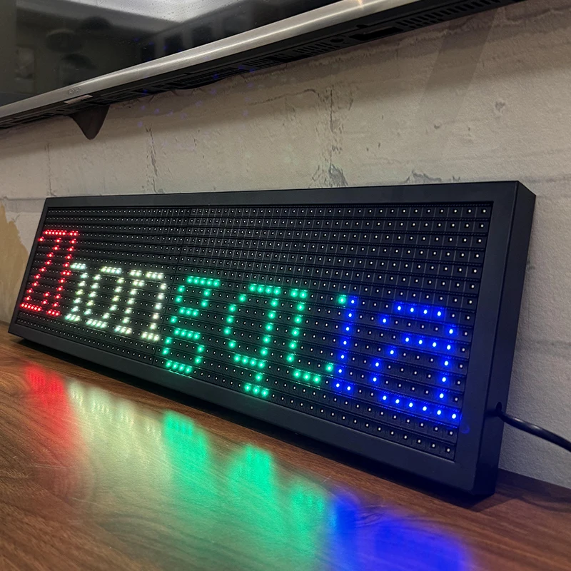 Led Scrolling Sign Red White Pink Digital Led Open Sign Outdoor Wifi High Resolution Bright Electronic Message Display for Sale