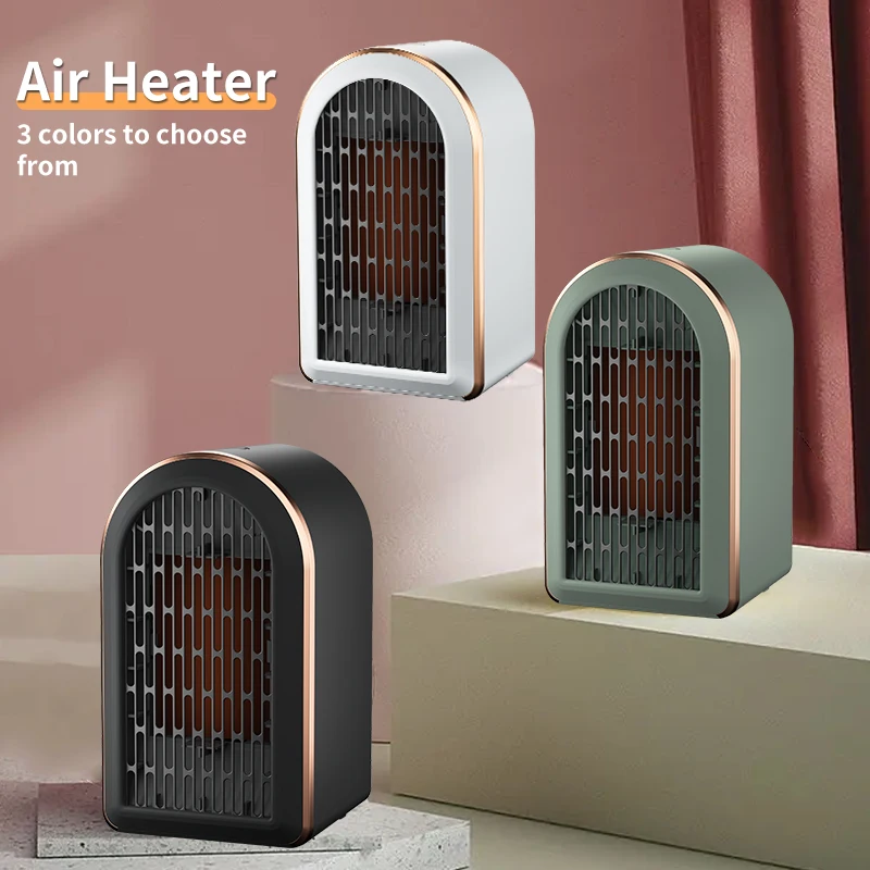 QIATAILI 1200W Portable Mini Space Heaters 110V 120V CE PTC Room Heater Auto Off Electric Fan Heater