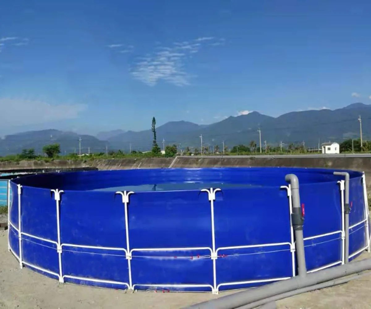 Синий 500-2000L Heavy Duty Складная biofloc складной Средний аквариум для рыбок бак брезент для рыбы рыбной фермы