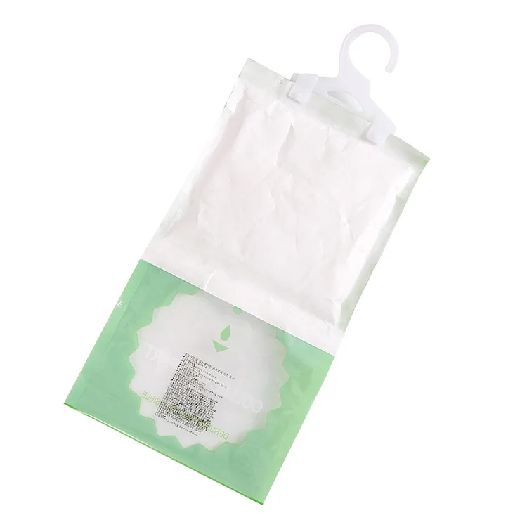 Manufacturer custom household anti-humidity moisture absorber and odor eliminator hanging closet wardrobe dehumidifier bag