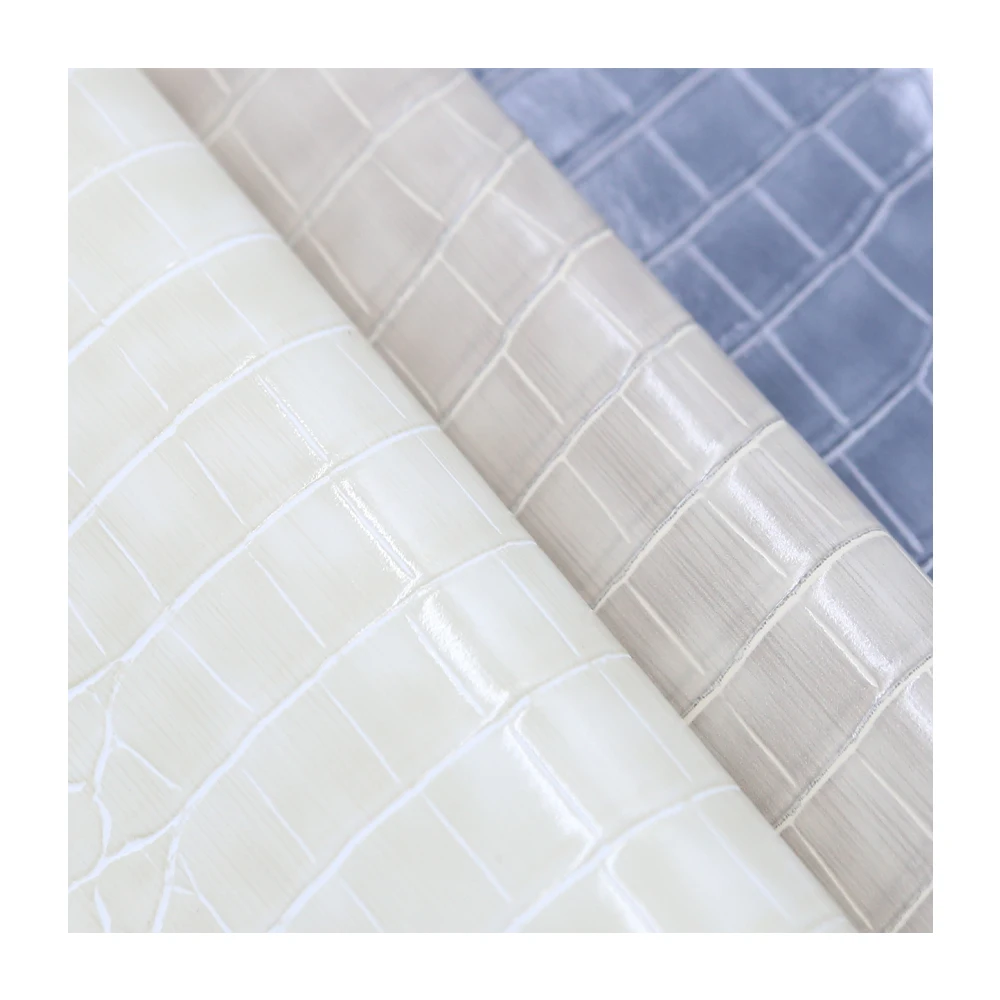 Colorful Crocodile skin Embossed pattern PU material Faux Synthetic Leather Fabric for Shoe upper Handbags