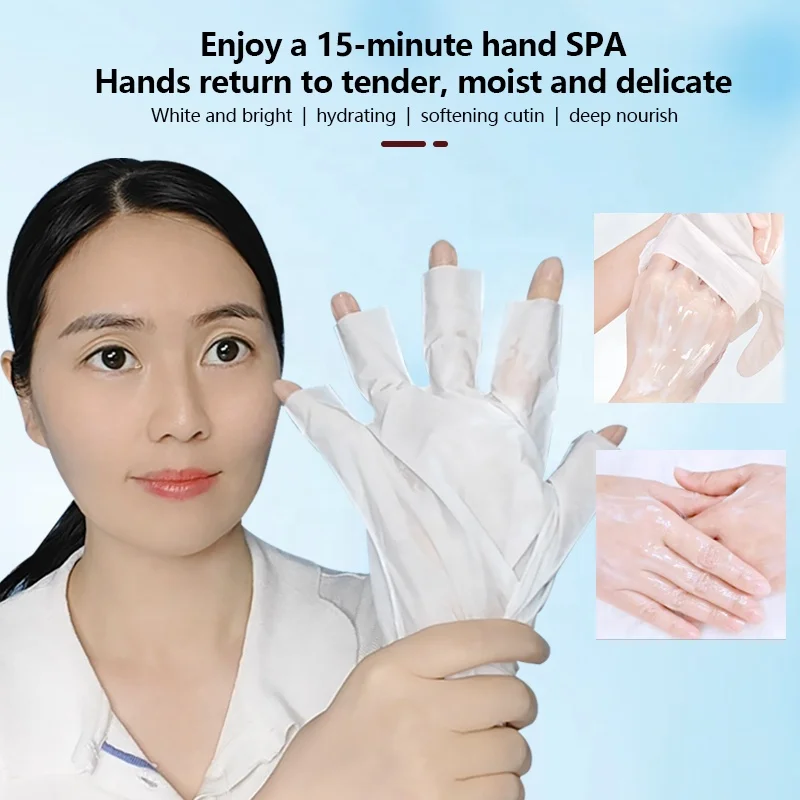 Korea Hand Mask Gloves Supplier For Rough Hands Fashion Whitening Moisturizing Hand Repair Treatment Spa Gloves Nail Mask Gloves