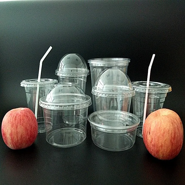 customized plastic cup 16 oz disposal iced coffee cups bubble tea boba pet cold lemon tea plastic cups with lids vasos plastico