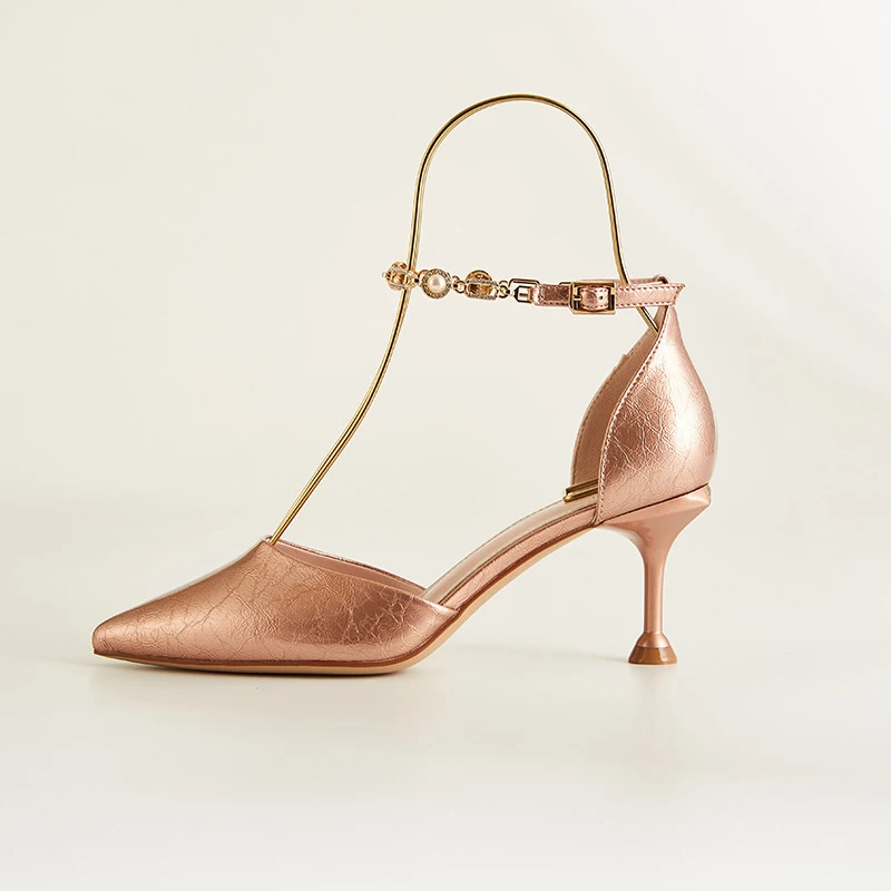 Metal Sandal Shoe Display Stand High-Heeled Shoe Rack Metal Elastic Shoe Supports For Retail Stores