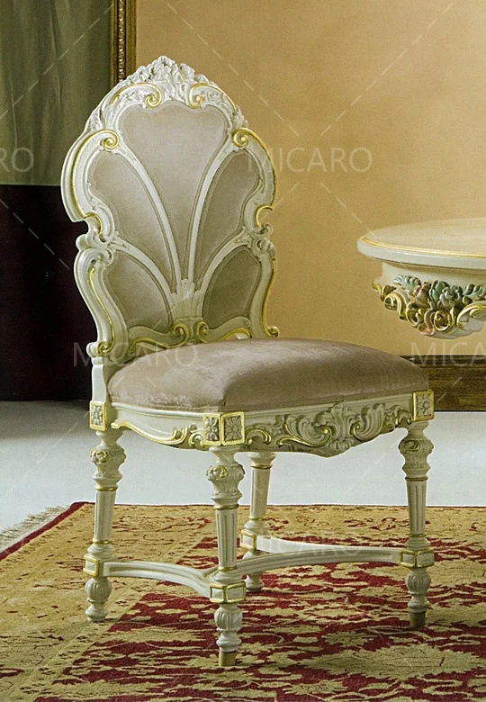 Italy design marquetry inlaid high class antique wood carved french round dining table