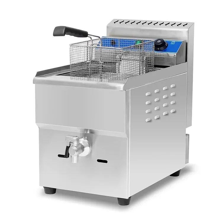 CE certified Commercial Equipment 17 Liter Gas Potato Chips Deep Fryer