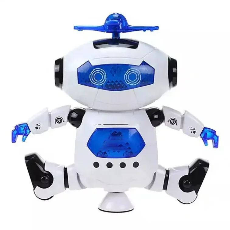 Custom LED Light PVC Electronic Robot Custom Movable Music Robot For Kids Children